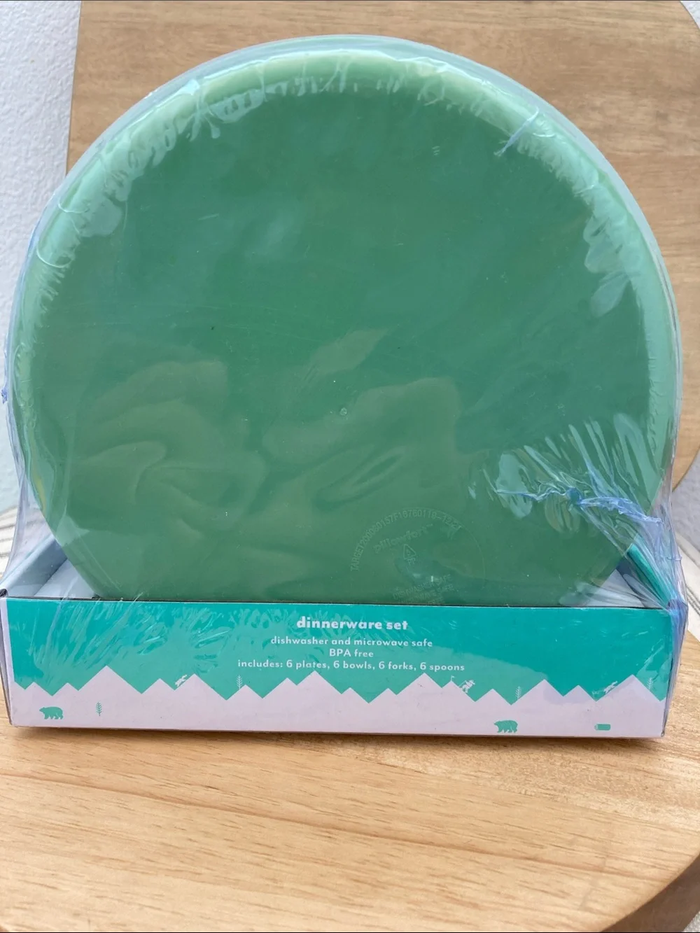 SALE! 50% Off NWT Pillowfort Aqua Mint Dinnerware Set - Green 24 Pieces